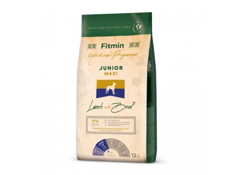 Fitmin dog maxi junior Lamb & Beef -12kg